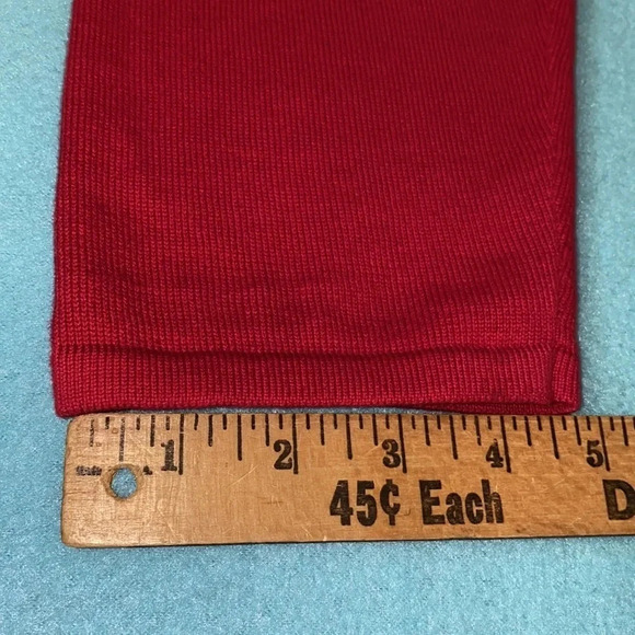 KAREN SCOTT knit sweater cardigan button up embroidered beaded sequins size L - Picture 8 of 9